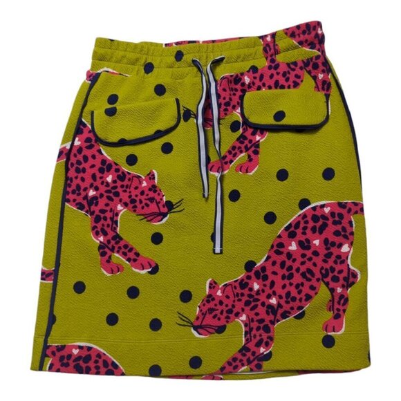 Maeve By Anthropologies Women's Skirt Size S Color Olive Pink Pull-on styling - Picture 6 of 11